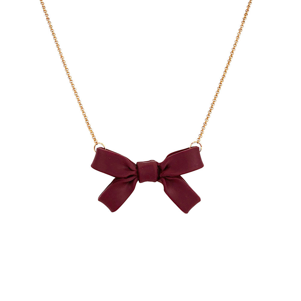 Collana Fiocco Bordeaux