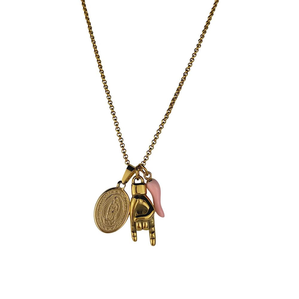 Collana Scacciaguai Rosa