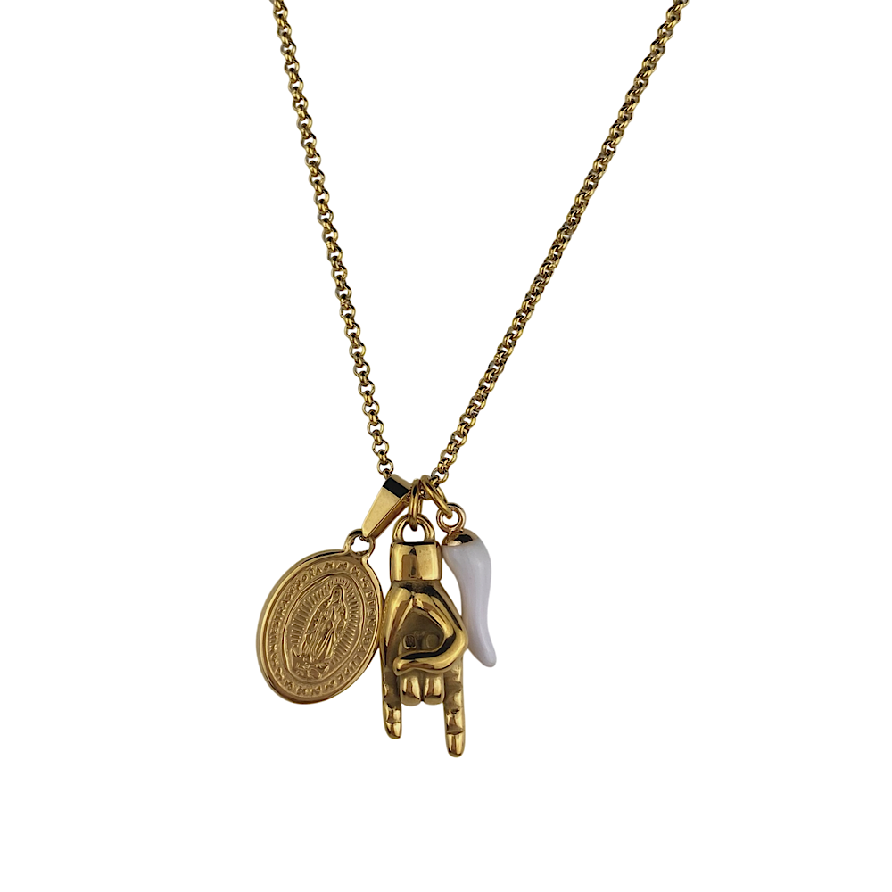 Collana Scacciaguai Bianco
