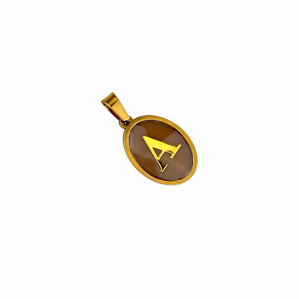 Ciondolo Ovale Iniziale Gold