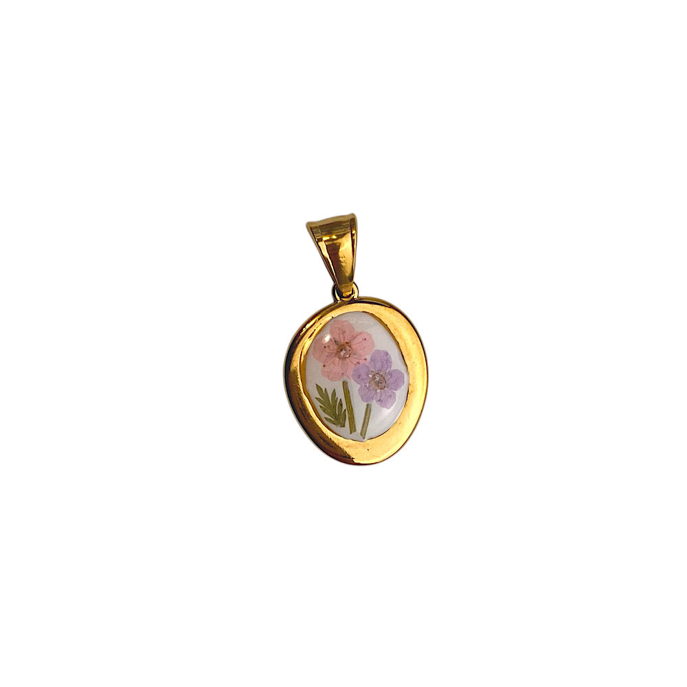 Ciondolo Fiori di Campo Rosa