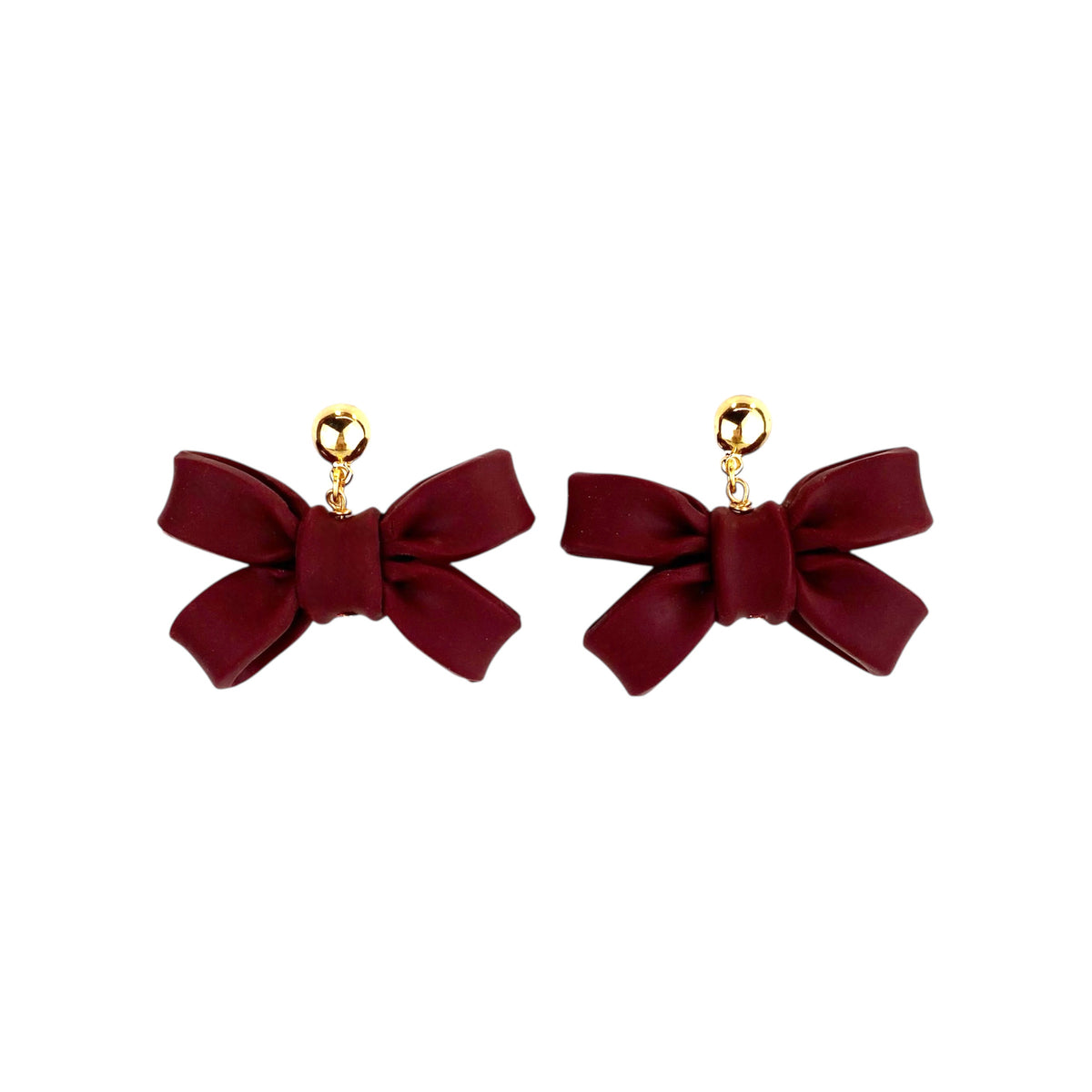 Orecchini Fiocco Bordeaux