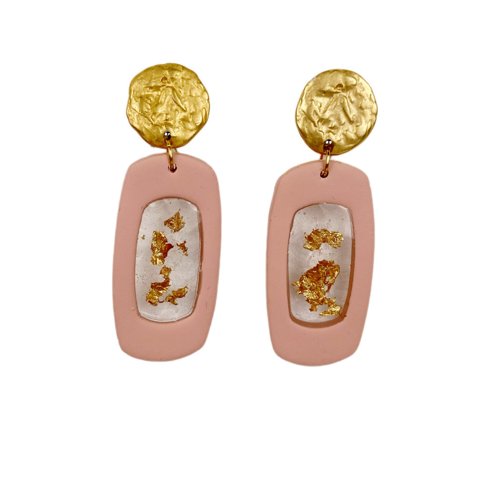 Orecchini GoldFlakes Mel Rosa